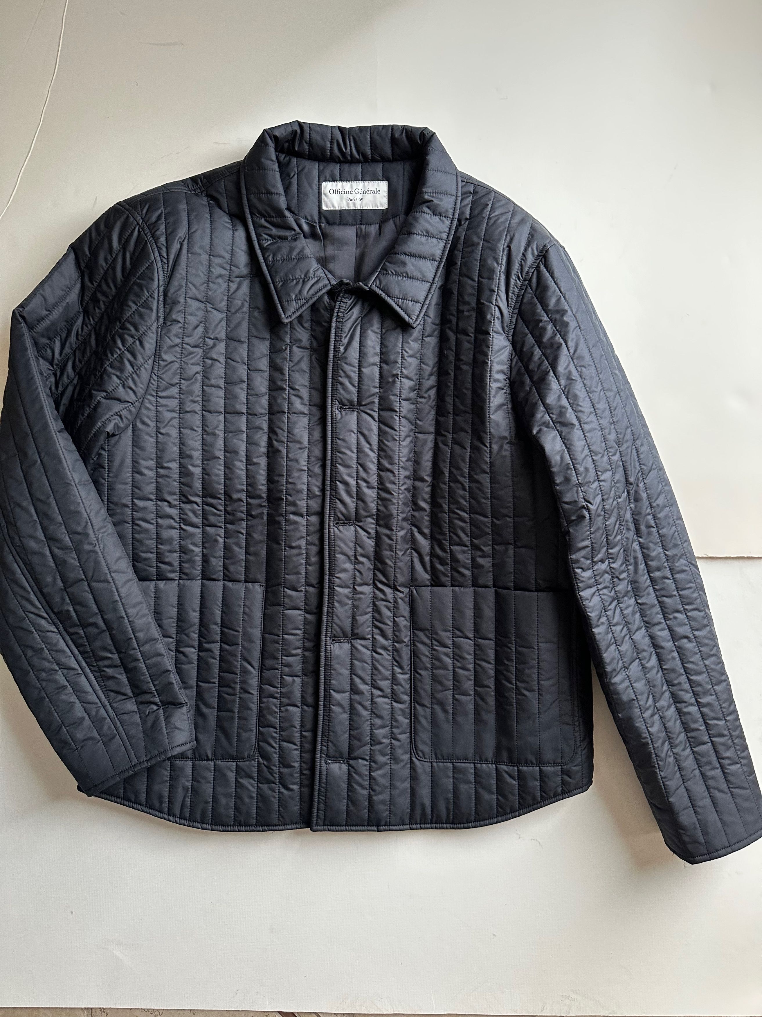 Officine Generale Officine Generale Theo Overshirt - Black - XXL Size US XXL / EU 58 / 5 - 1 Thumbnail