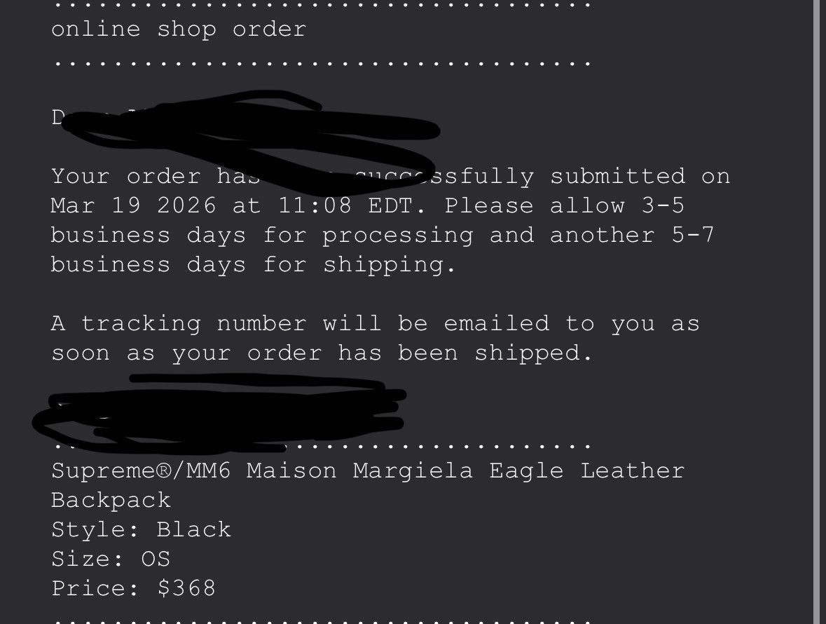 Maison Margiela × Supreme Supreme MM6 Maison Margiela Eagle Leather Backpack Size ONE SIZE - 4 Thumbnail