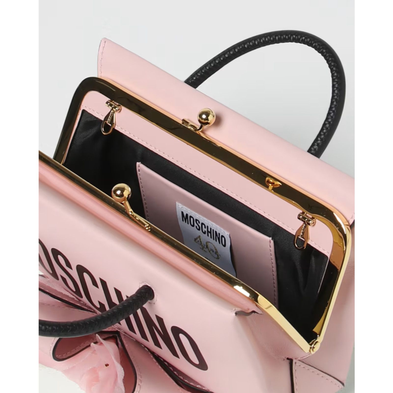 Moschino SS24 MOSCHINO Couture 40 Pink Leather Shopper Pink Crossbody Size ONE SIZE - 3 Thumbnail