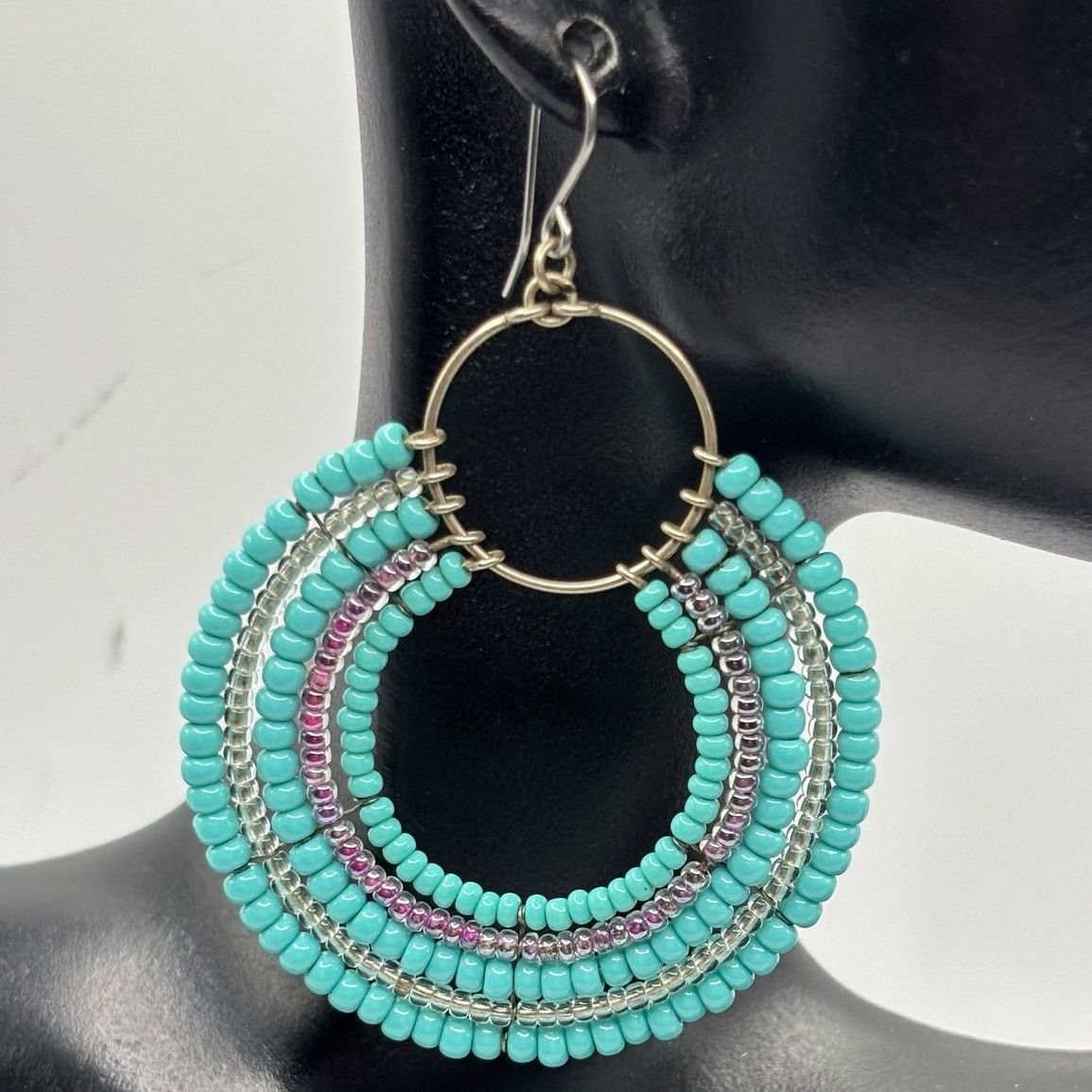 Other Western Turquoise Beaded Earrings Size ONE SIZE - 1 Thumbnail