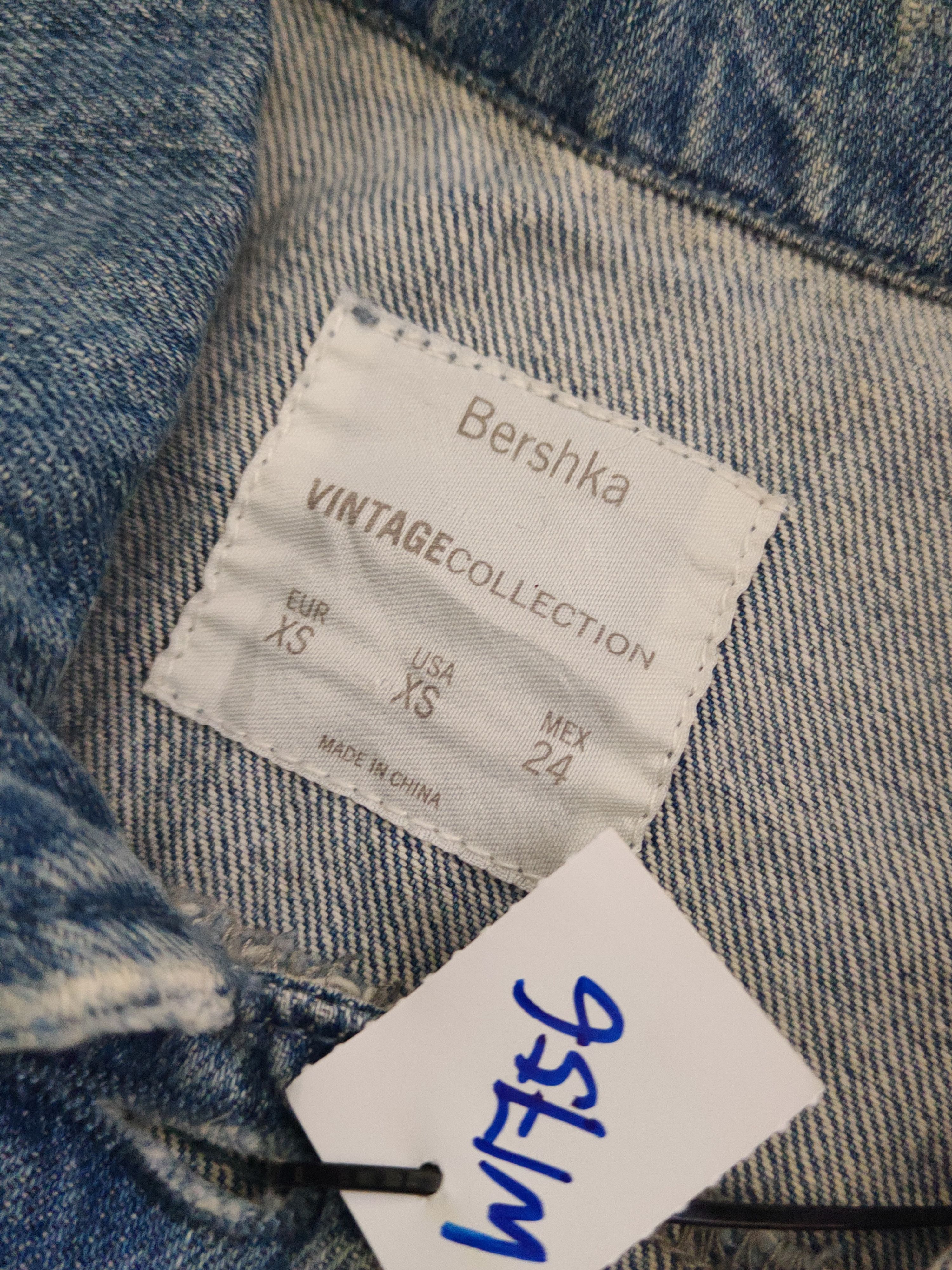 Bershka Bershka Blue Distressed Ripped Denim Jackets #W1756 Size XS / US 0-2 / IT 36-38 - 6 Thumbnail