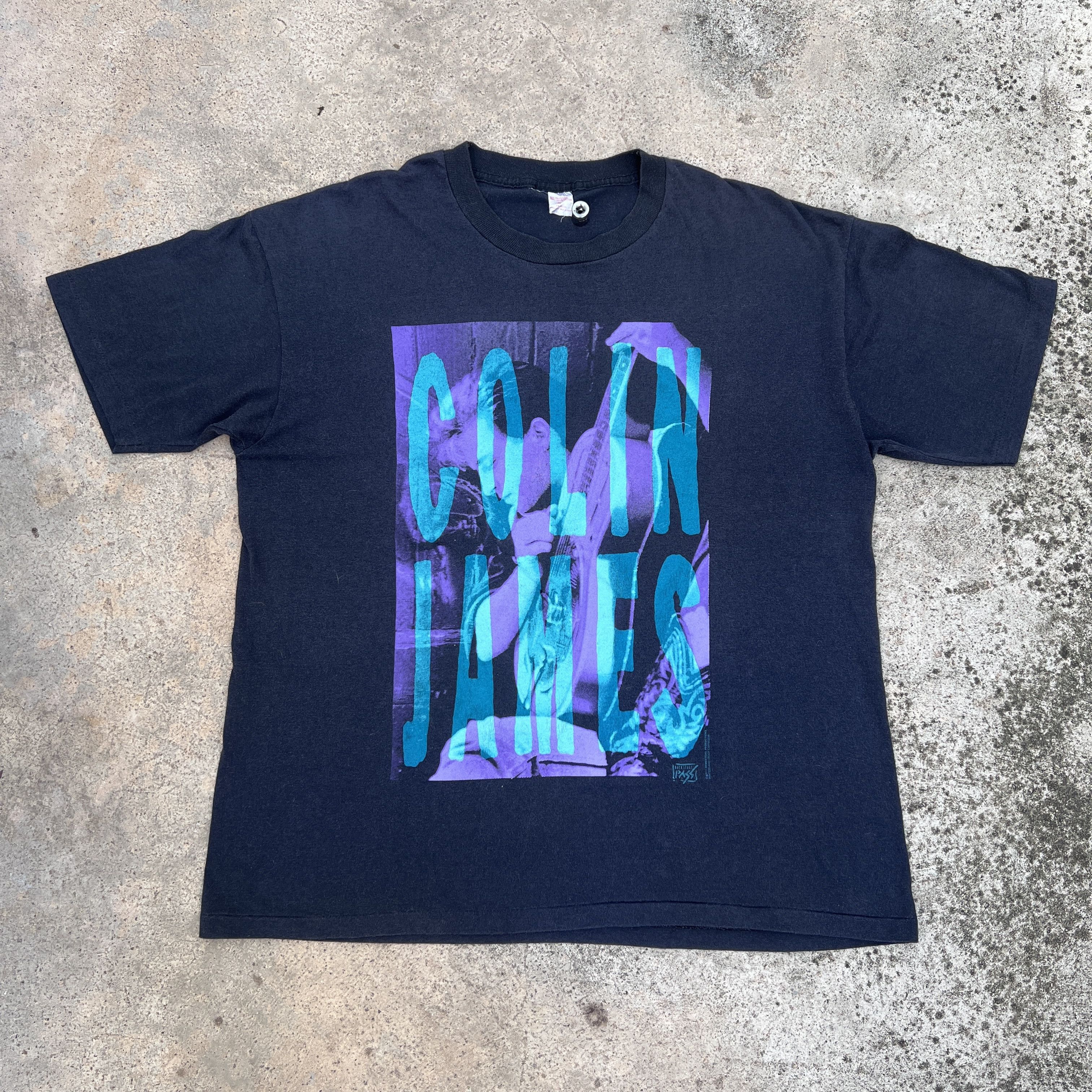Band Tees × Vintage Vintage 90s Colin James Blues rock Promo Tee Faded Size US XL / EU 56 / 4 - 1 Thumbnail