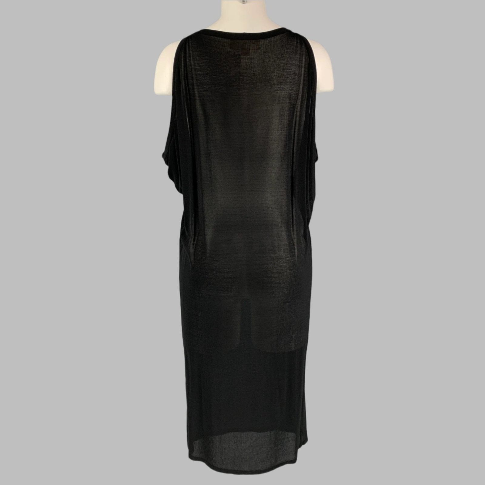 Giambattista Valli Size S Black Viscose Blend Sheer Sleeveless Dress Size M / US 6-8 / IT 42-44 - 3 Thumbnail