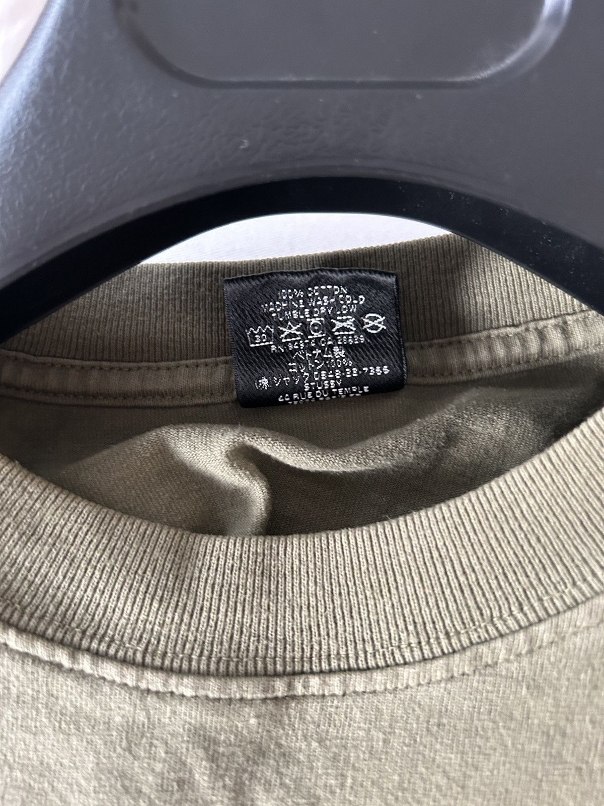Stussy Stussy overdyed long-sleeve tee - green Size US M / EU 48-50 / 2 - 5 Thumbnail