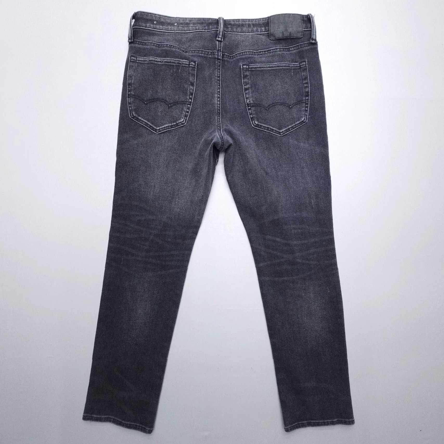American Eagle Outfitters American Eagle Outfitters Airflex Slim Straight Jeans Mens 34 x 30 Distressed Black Inseam 28 5-Pocket Denim Size US 34 / EU 50 - 2 Thumbnail