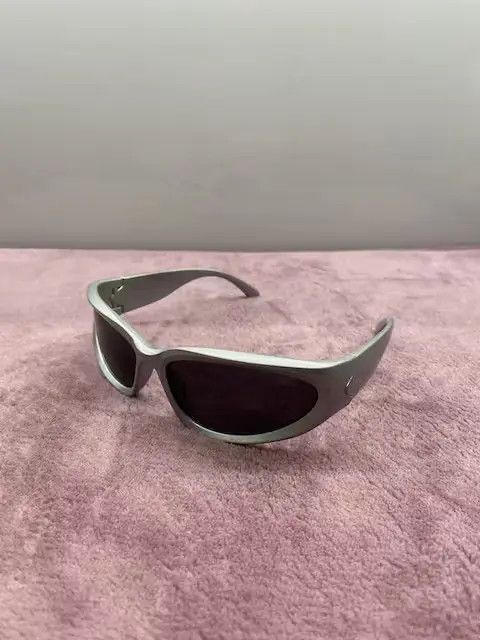 Japanese Brand × Vintage Vintage Silver Chrome Y2K glasses Sunglasses cyber rave punk Size ONE SIZE - 2 Thumbnail