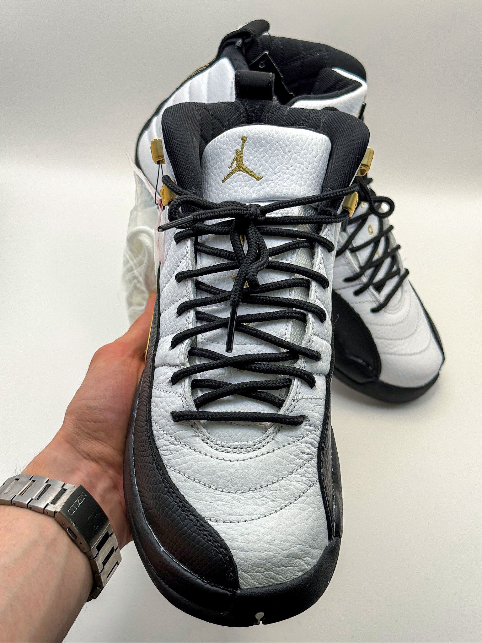 Nike Air Jordan 12 Retro GS "Royalty Taxi" 2021 White Black Size US 7 / EU 40 - 3 Thumbnail