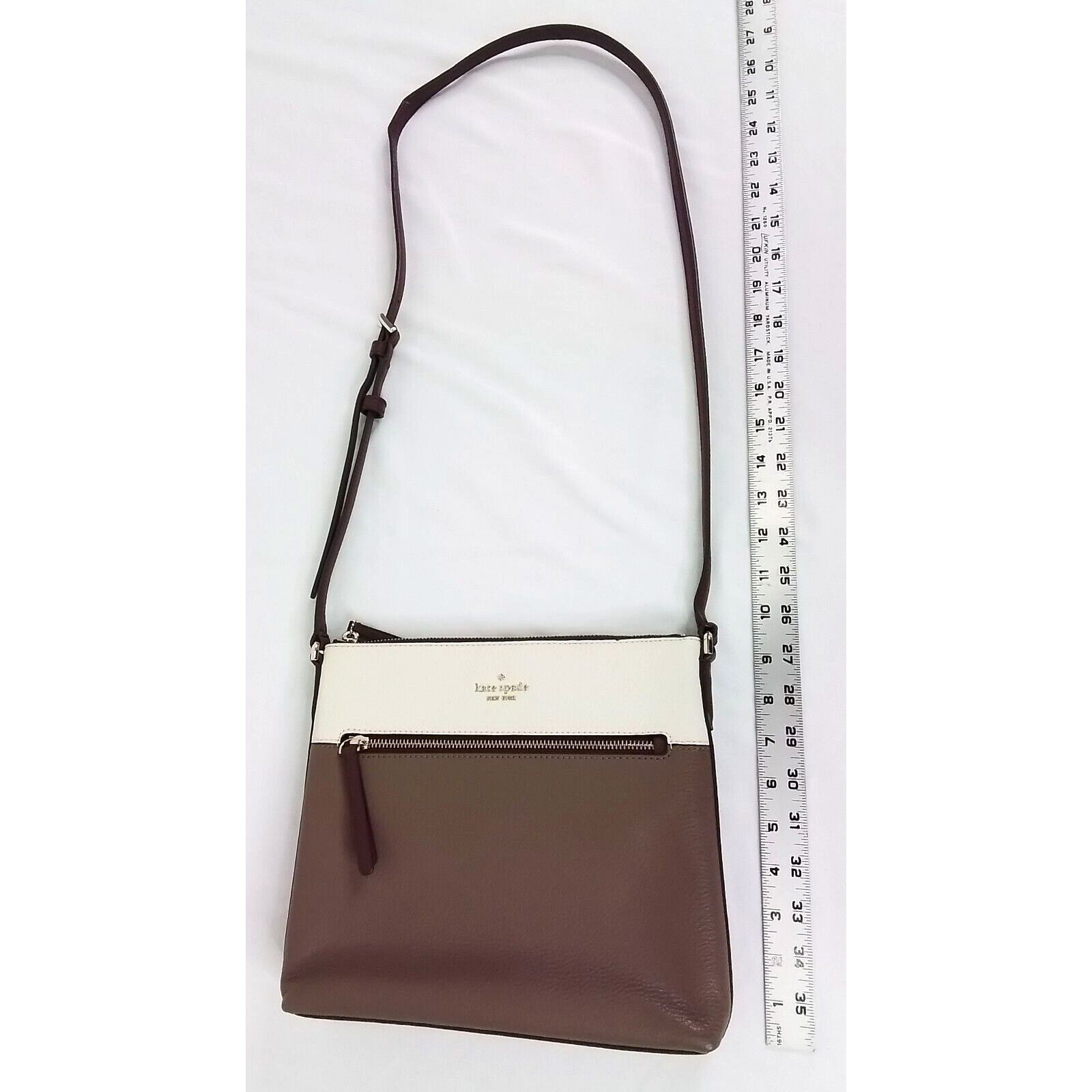 Kate Spade Kate Spade New York Leather Purse Brown Cream Size ONE SIZE - 12 Thumbnail