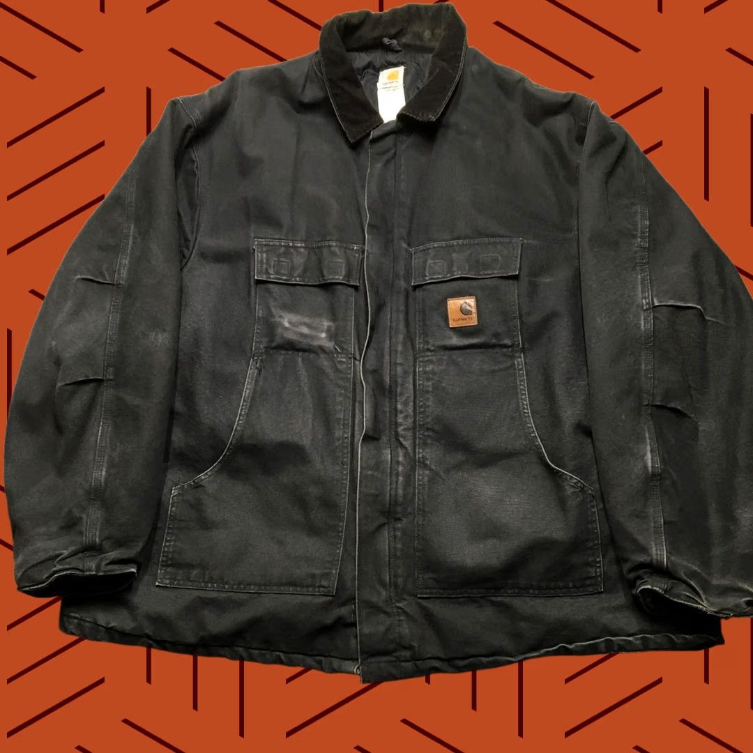 Carhartt Carhartt Coat Mens 4XLT Black Duck Canvas Quilted Lined Insulated Workwear C26 Size US XXL / EU 58 / 5 - 1 Thumbnail