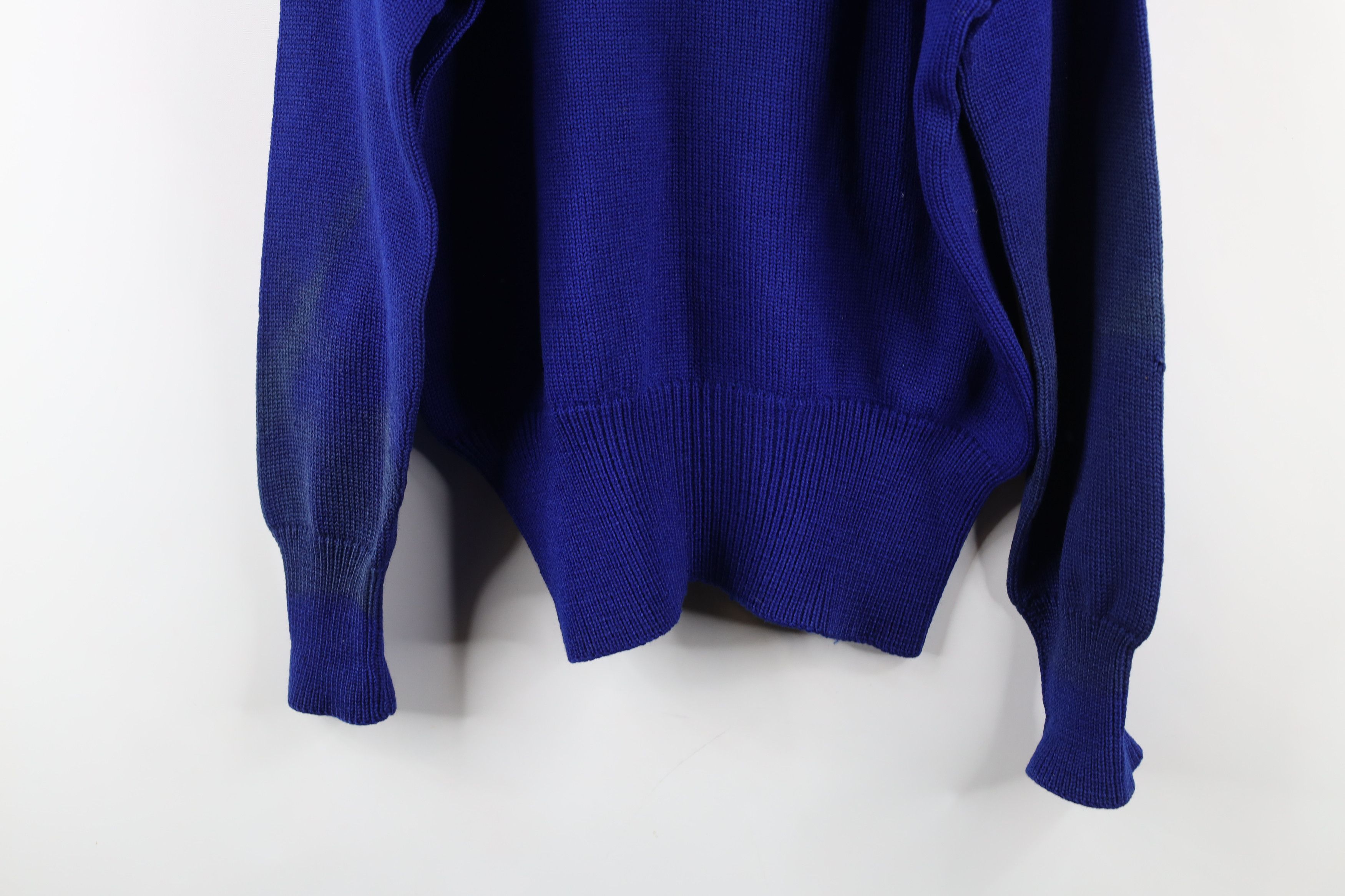 Vintage Vintage 50s 60s Wool Varsity Letterman V-Neck Sweater USA Size US L / EU 52-54 / 3 - 18 Thumbnail