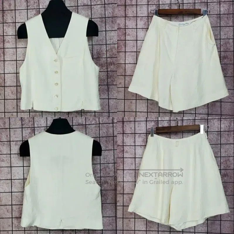 Dior Beige Summer Logo Sleeveless Cardigan .