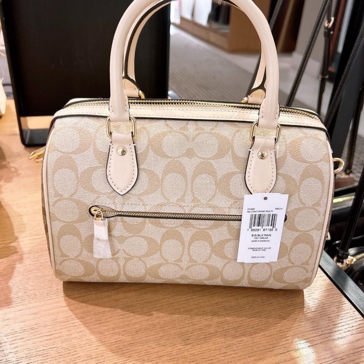 Coach Rowan Satchel Regular Size In Blocked Signature CH486 Size ONE SIZE - 5 Thumbnail