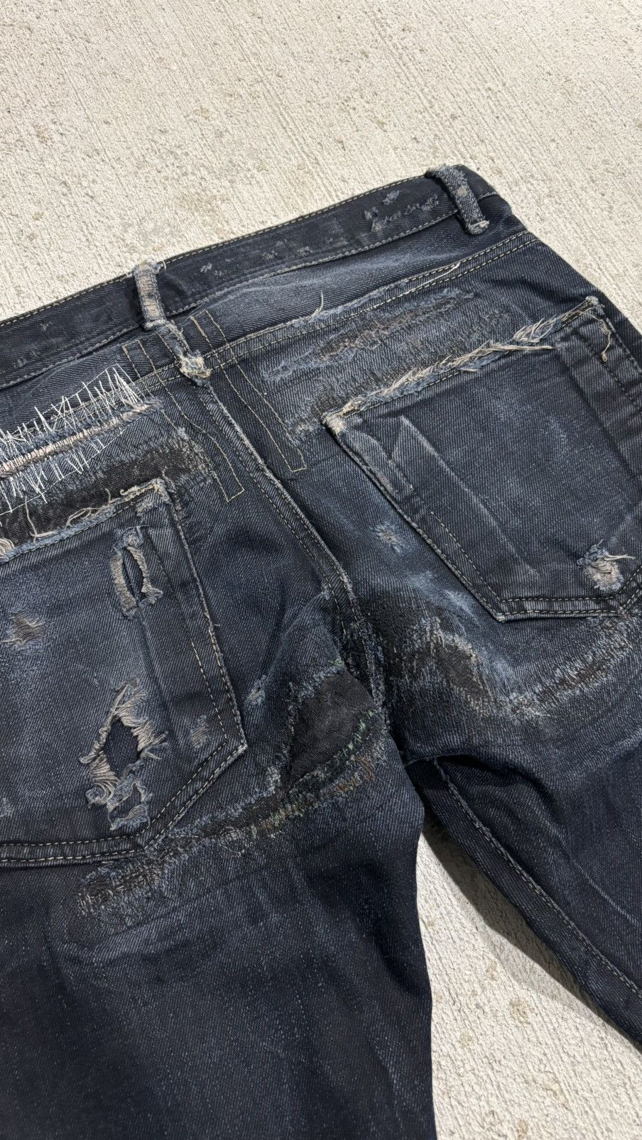 Rick Owens Drkshdw Rick Owens Distressed Detroit Cut Denim Size US 32 / EU 48 - 11 Thumbnail