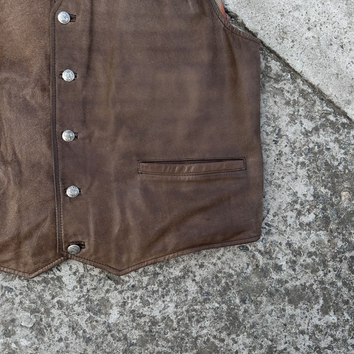 If Six Was Nine × Japanese Brand × Number (N)ine Vintage Japanese Style Leather Vest Cowboy Style Old Money Size US M / EU 48-50 / 2 - 4 Thumbnail