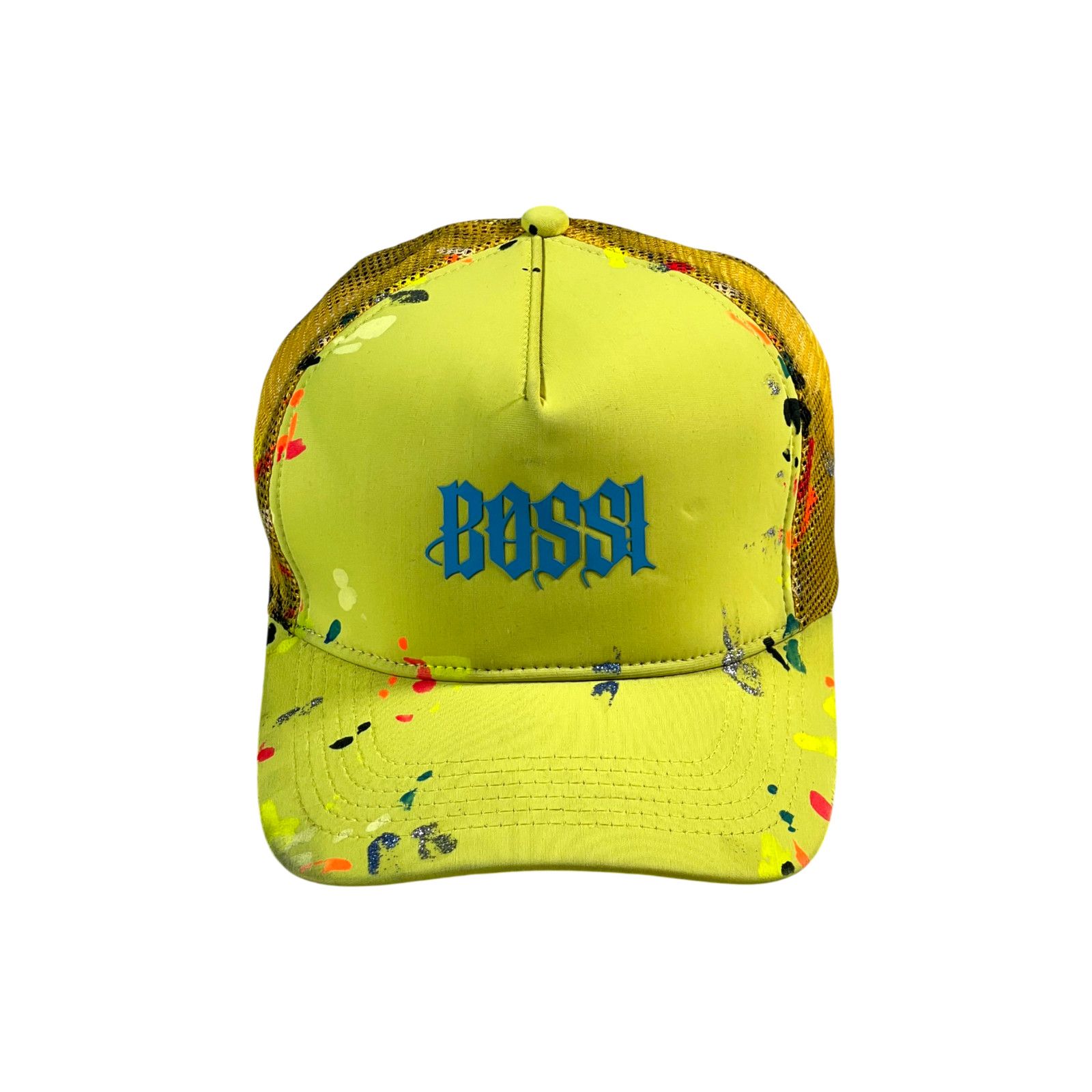 Bossi Trucker Splatter Yellow Cap