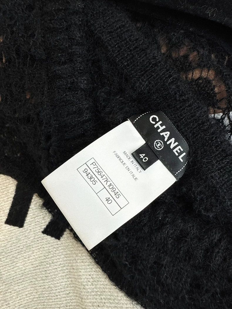 Chanel Chanel 23k autumn and winter black hollow lotus leaf sleev Size S / US 4 / IT 40 - 8 Thumbnail