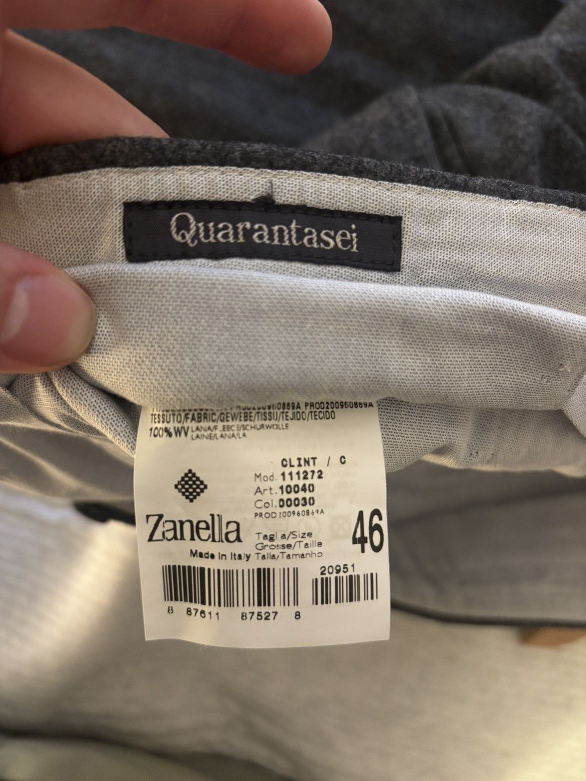 Zanella Wool trousers Size US 30 / EU 46 - 4 Thumbnail