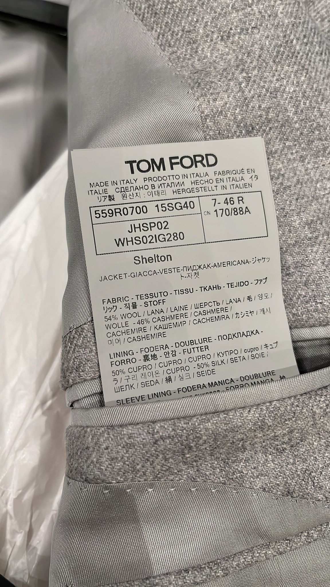 Tom Ford o1loc1c1124 JHSP02 Shelton Blazer in Grey Size US S / EU 44-46 / 1 - 2 Thumbnail