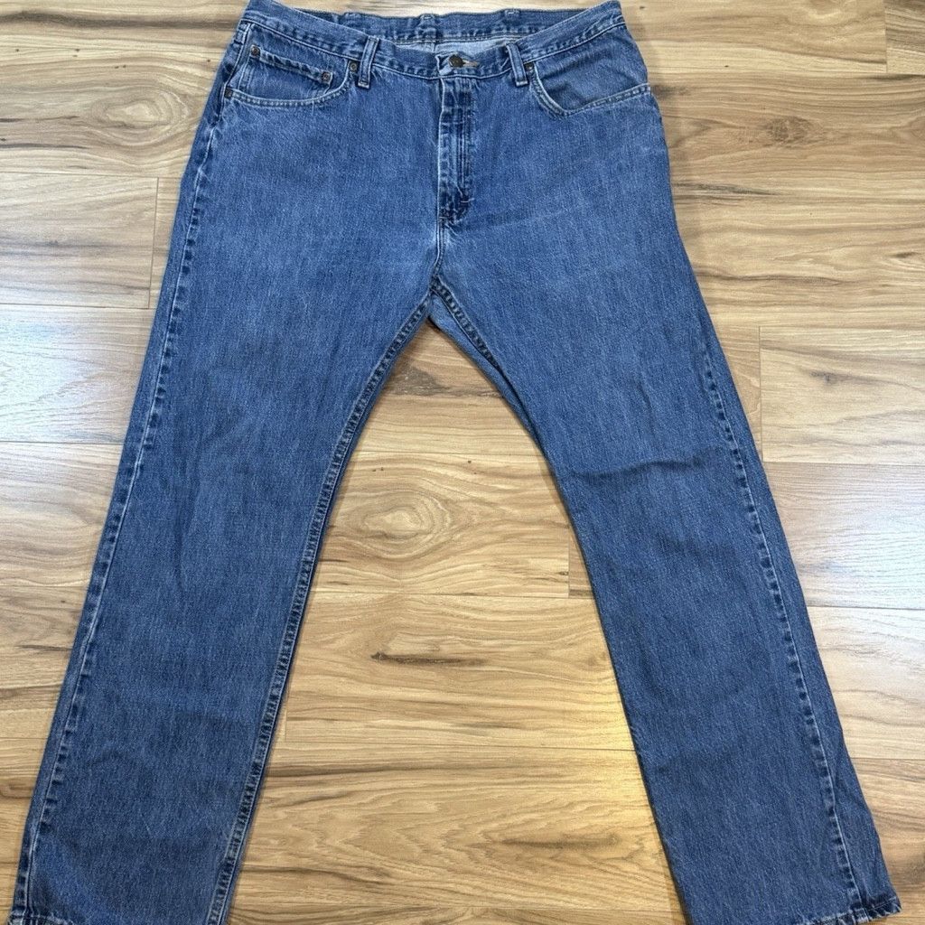 Wrangler Wrangler Straight Fit Jeans W36 L32 Blue Denim Size US 36 / EU 52 - 2 Thumbnail