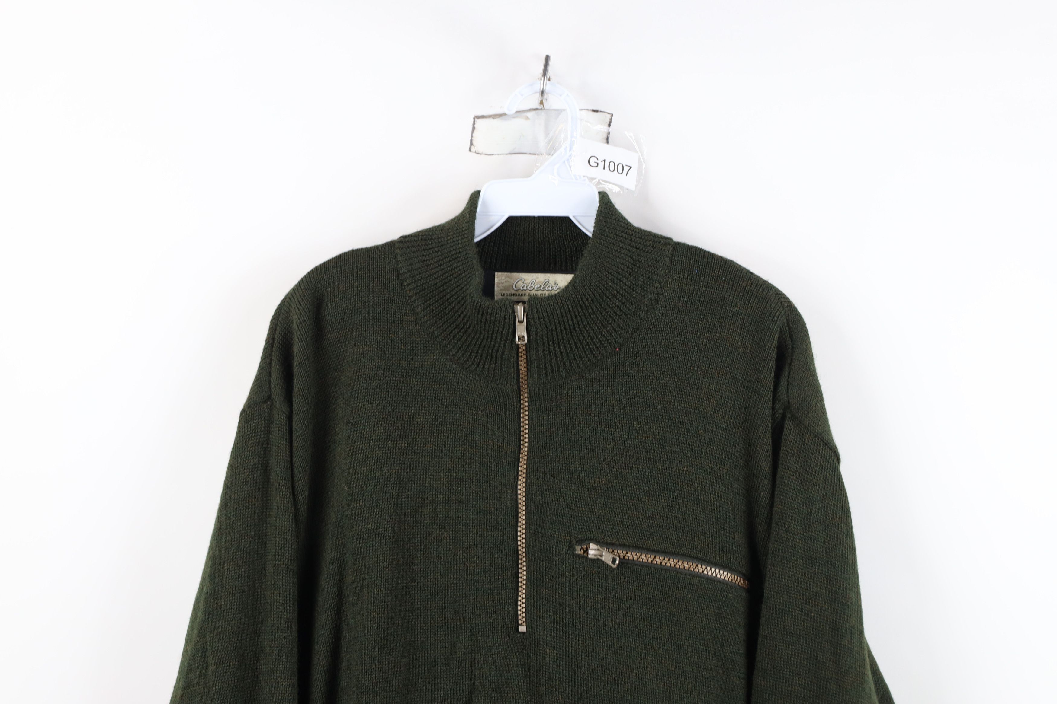 Cabelas Vintage Cabelas Wind Shear Half Zip Sweater Jacket Swacket Size US L / EU 52-54 / 3 - 2 Thumbnail