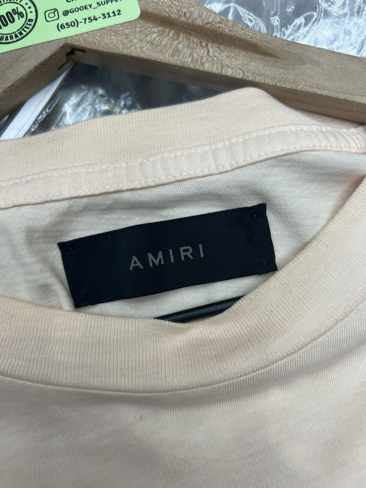 Amiri Amiri Cream Hole Tee Size US L / EU 52-54 / 3 - 6 Thumbnail