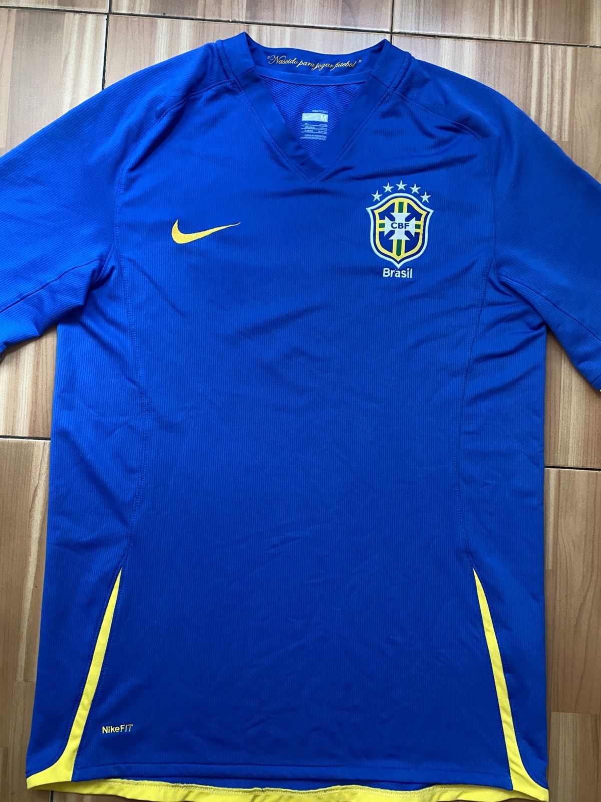 Nike Nike BRAZIL 2008 2010 AWAY FOOTBALL SHIRT SOCCER JERSEY Size US M / EU 48-50 / 2 - 2 Thumbnail