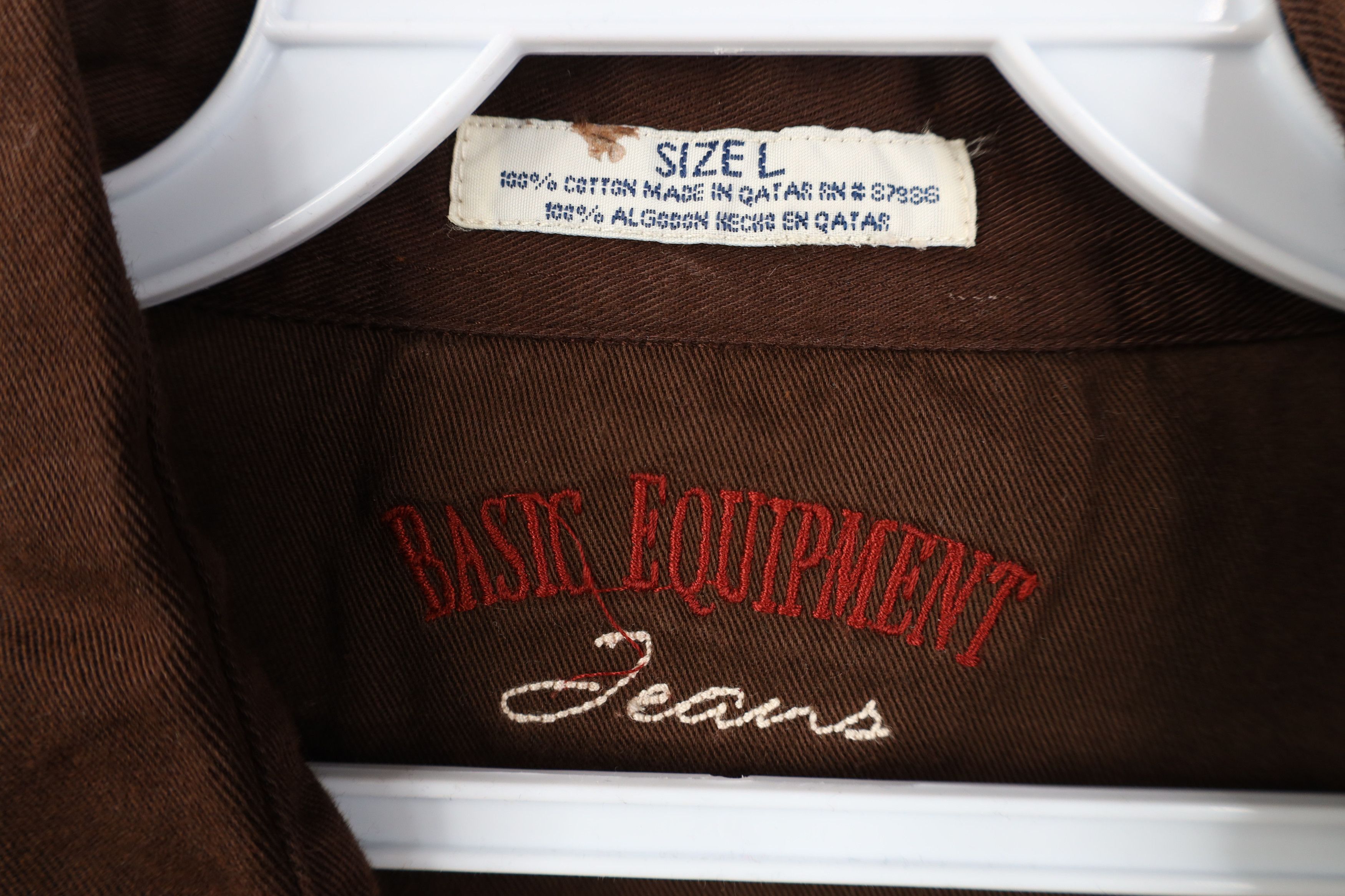 Vintage Vintage 90s Streetwear Twill Big Pocket Button Shirt Brown Size US L / EU 52-54 / 3 - 8 Thumbnail