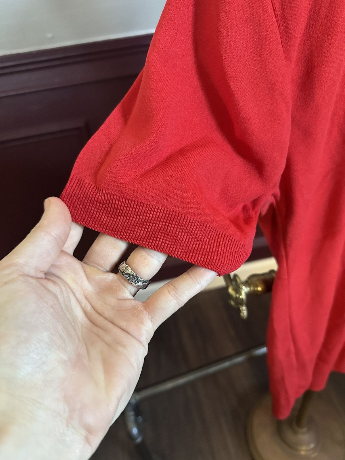 Vintage Ban-Lon MiUSA oversized pointed spread collar red polo shirt Size US M / EU 48-50 / 2 - 4 Thumbnail