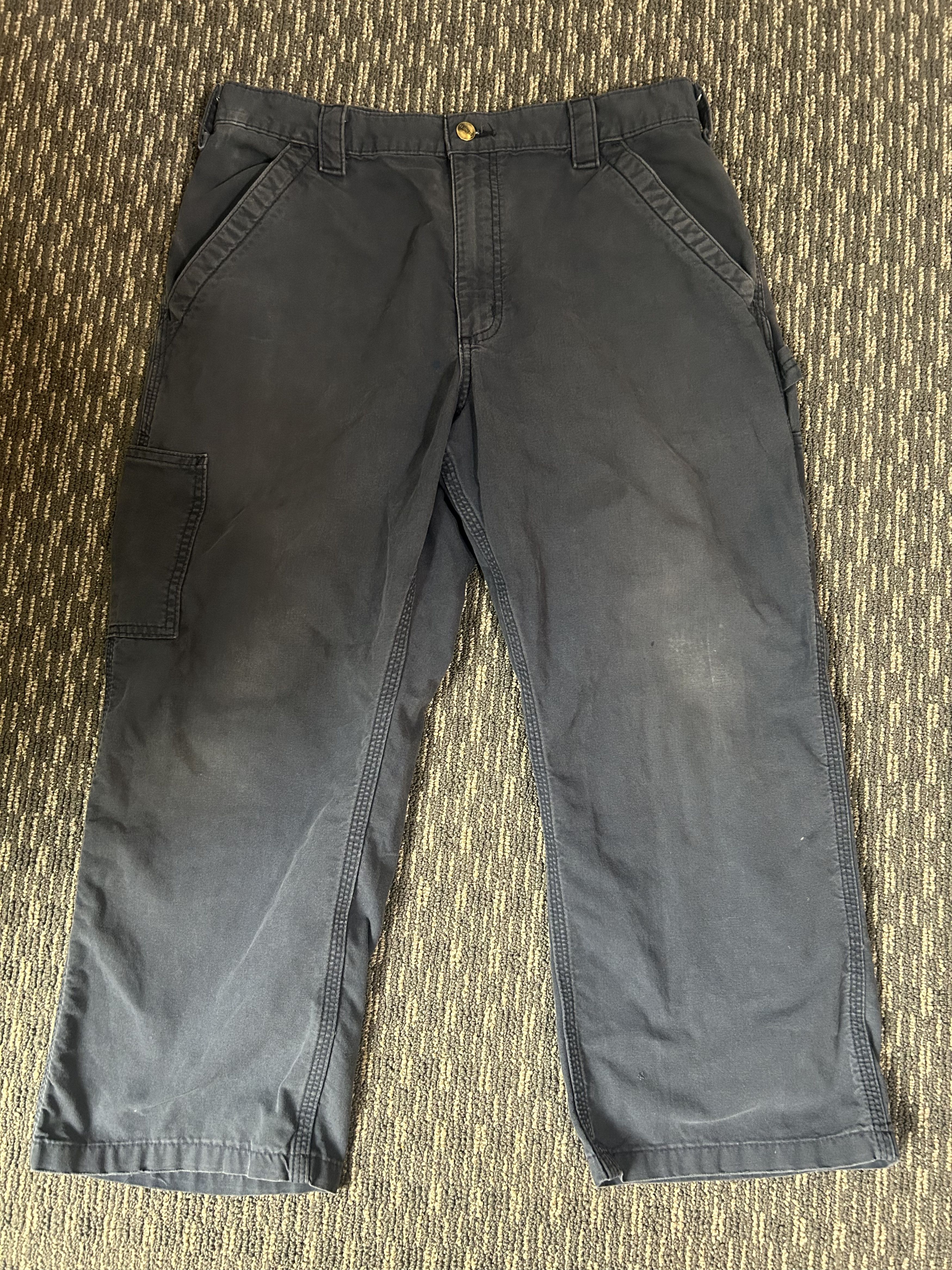 Carhartt Carhartt MEN'S UTILITY WORK PANT - LOOSE FIT - CANVAS navy. Size US 35 - 1 Thumbnail