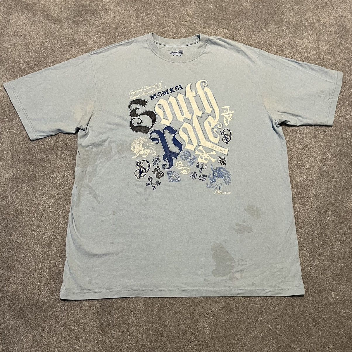 Southpole Vintage 2000s Southpole Shield Affliction Style Graphic Tee Size US XXL / EU 58 / 5 - 1 Thumbnail
