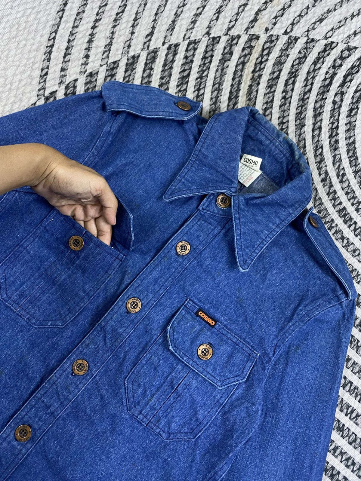 Japanese Brand Vtg Cosmo Master Harbor Denim Fullbutton Worker Jacket Size US M / EU 48-50 / 2 - 6 Thumbnail