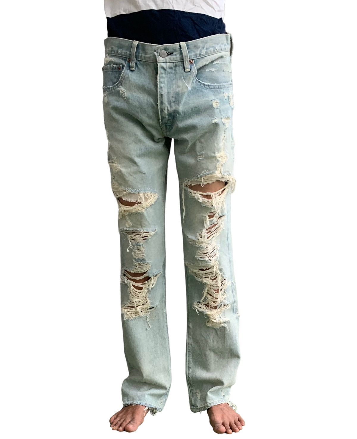 Hope 🔥⚡️Vintage Japanese Brand Distressed RNA Jeans Size US 31 - 2 Thumbnail