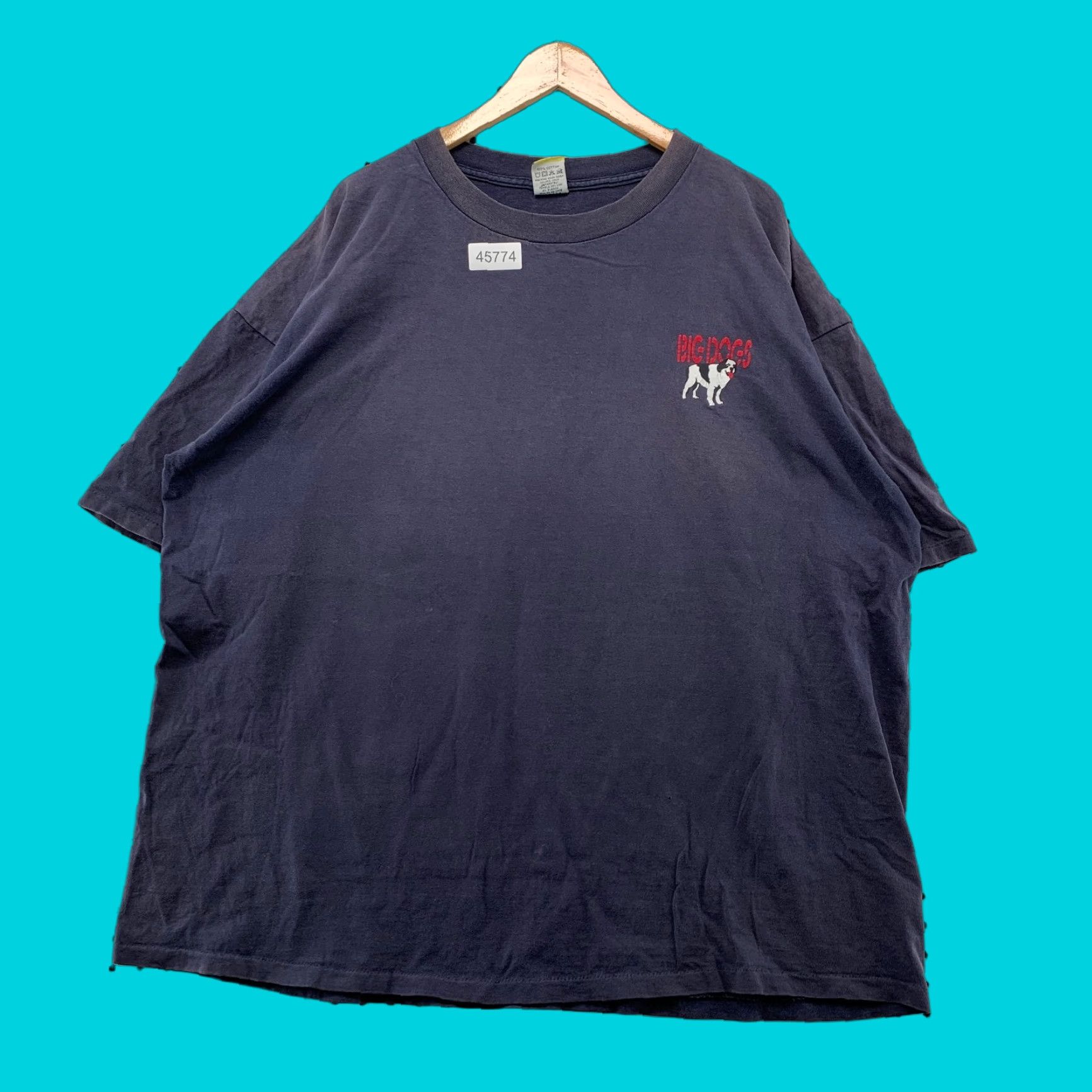 Big Dogs VINTAGE Big Dogs T Shirt Mens 3XL Blue 90s Single Stitch Attitude Made USA Size US XXL / EU 58 / 5 - 1 Thumbnail