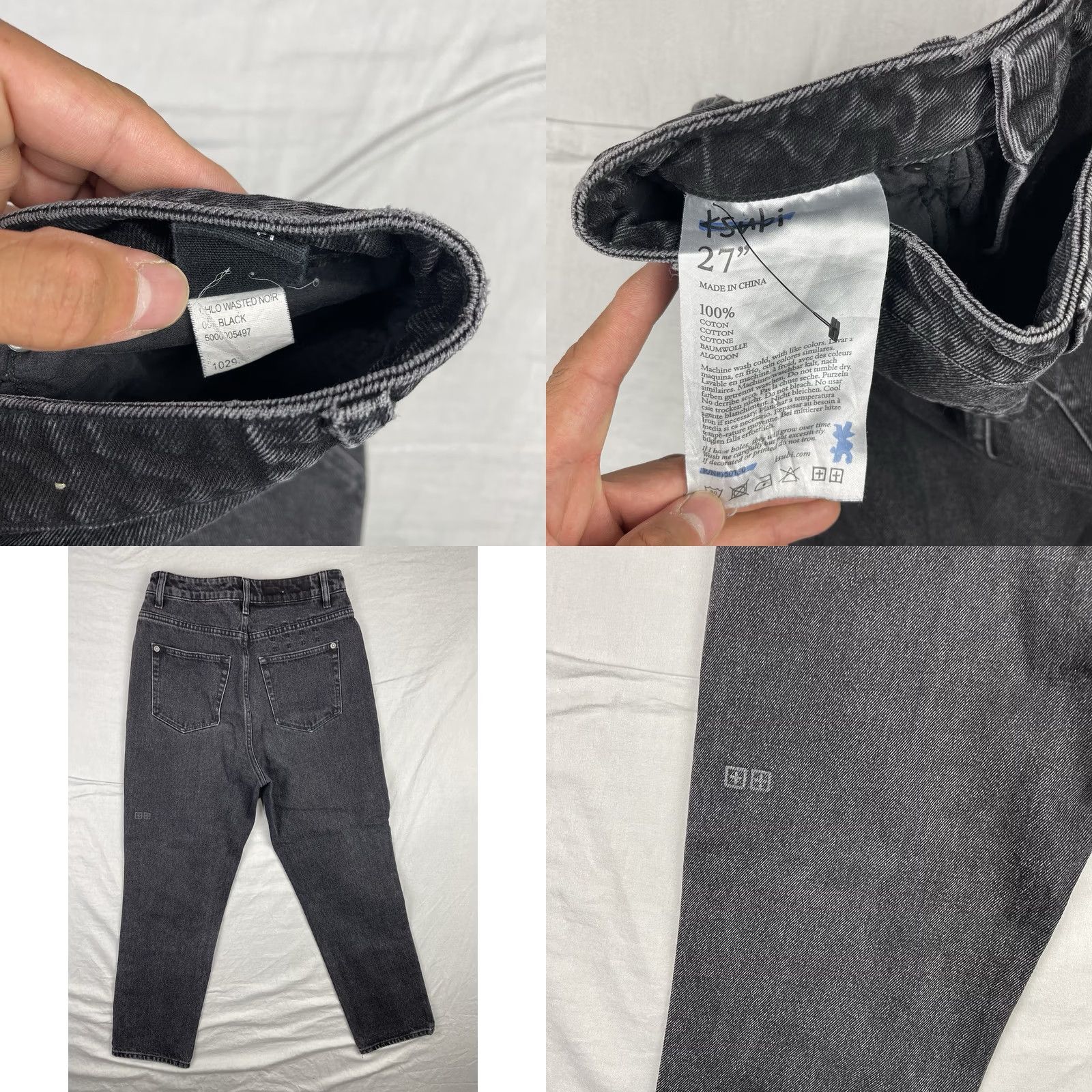 Ksubi Ksubi Jeans Womens 27 Fits 27x26 Black High Waisted Straight 5-Pocket Denim NB Mens Womens Girls Size 27" / US 4 / IT 40 - 8 Thumbnail