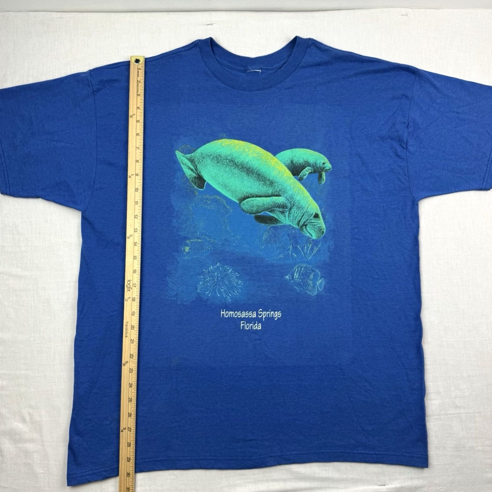 Vintage VINTAGE Manatee T Shirt Adult XL Nature Ocean River Homosassa Spring 90s Y2K Mens Blue Cotton Short Sleeve Crew Neck Shirt Size US XL / EU 56 / 4 - 6 Thumbnail