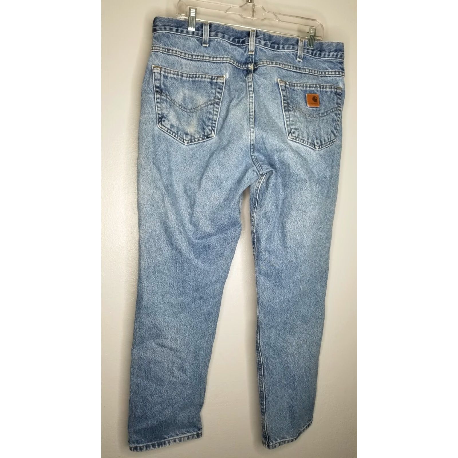 Carhartt Carhartt Men's B18 DST Traditional Fit Denim Blue Jeans 38x30 Distressed Prime 5-Pocket Design Regular Inseam 30 in Belt Loops Logo Size US 36 / EU 52 - 2 Thumbnail