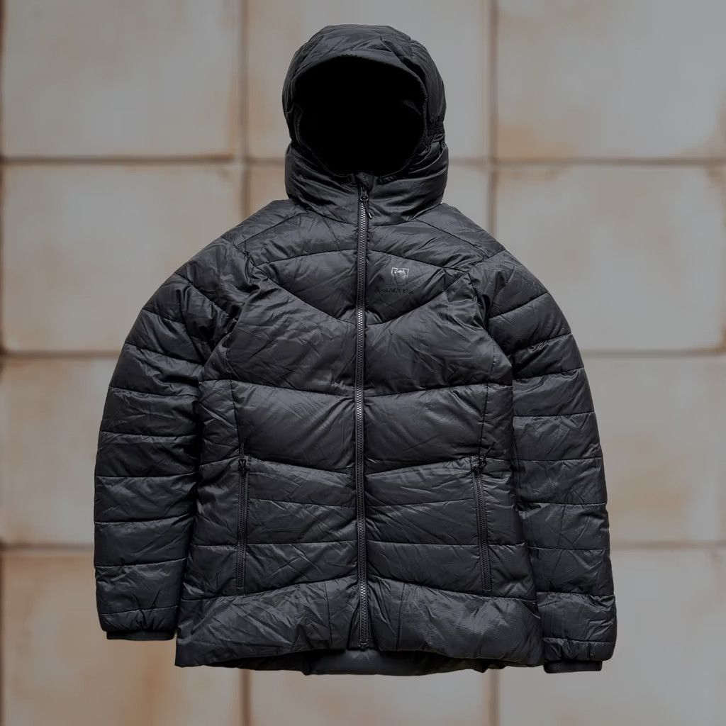 Vintage BLACK YAK Jacket Women S Full Zip Hooded Down Puffer Black Wool? Size S / US 4 / IT 40 - 1 Thumbnail