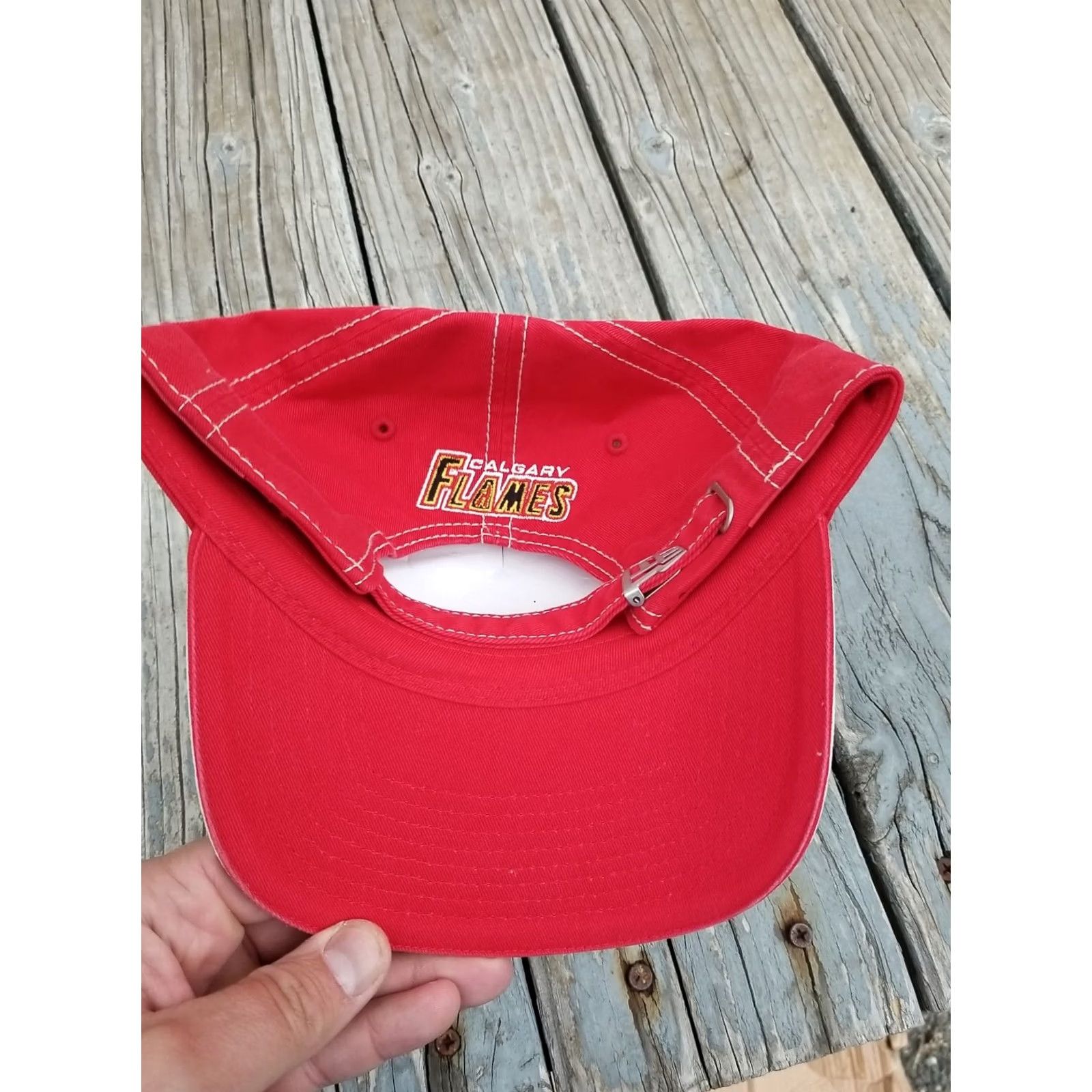 Titleist New Era Calgary Flames Hat Cap Strapback Red Men Adjustable 100% Cotton Sports Ice Hockey Cap Strapback Red Size ONE SIZE - 4 Thumbnail