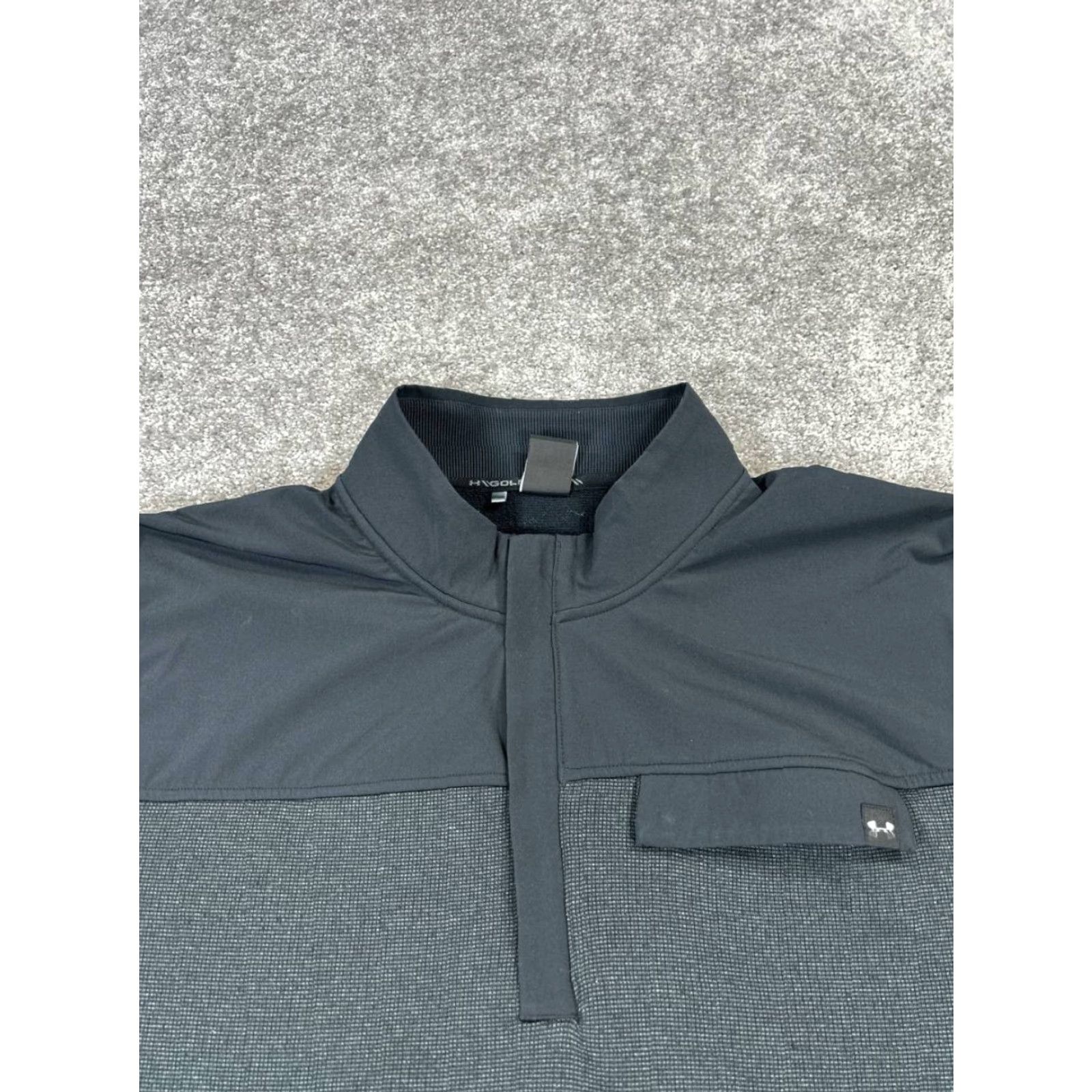 Under Armour Under Armour Storm Sweater Mens 2XL Gray Mock Neck Pullover Long Sleeve Logo fleece Weather Outdoor Casual Athletic Sport Shirt Mens Size US XXL / EU 58 / 5 - 2 Thumbnail