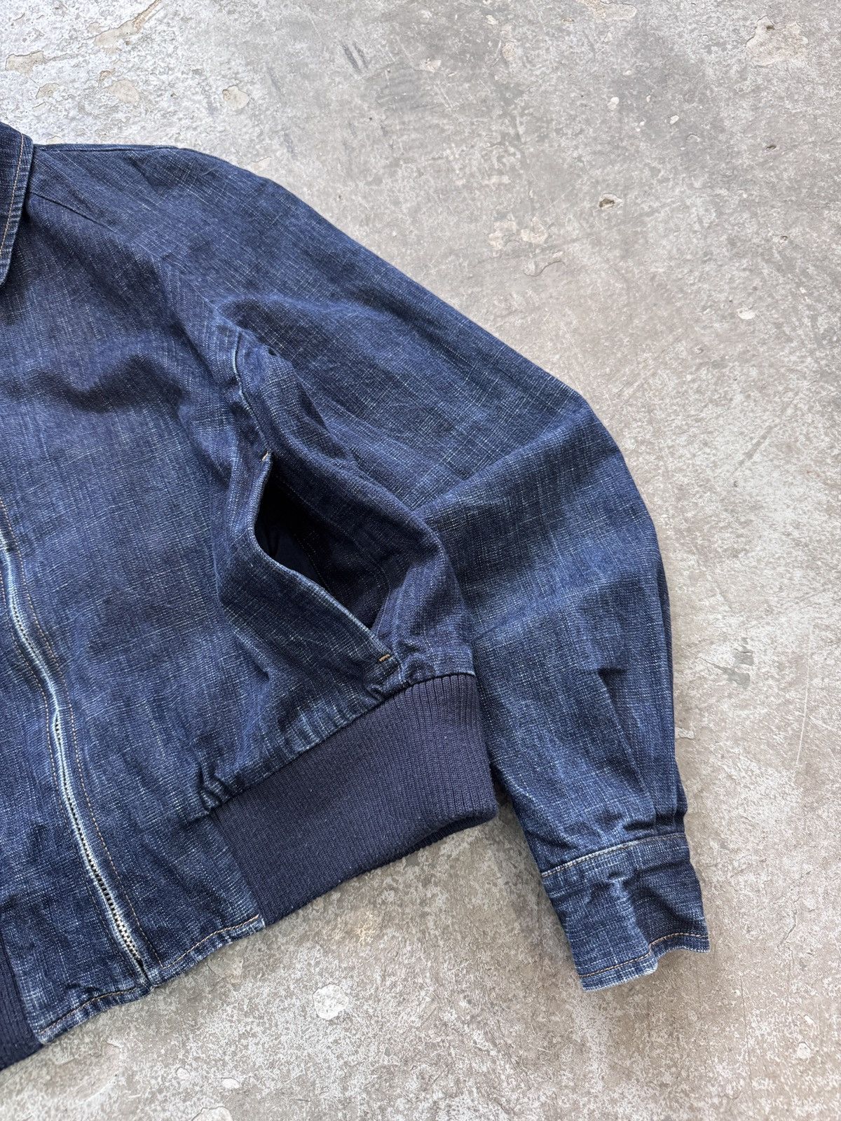 Vintage y2k Denim Bomber Jacket Size M / US 6-8 / IT 42-44 - 8 Thumbnail