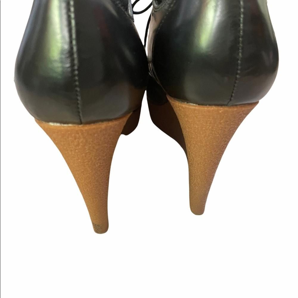 3.1 Phillip Lim 3.1 PHILLIP LIM Black Leather Fur Trim Wedge Pumps Size 10 Size US 10 / IT 40 - 11 Thumbnail