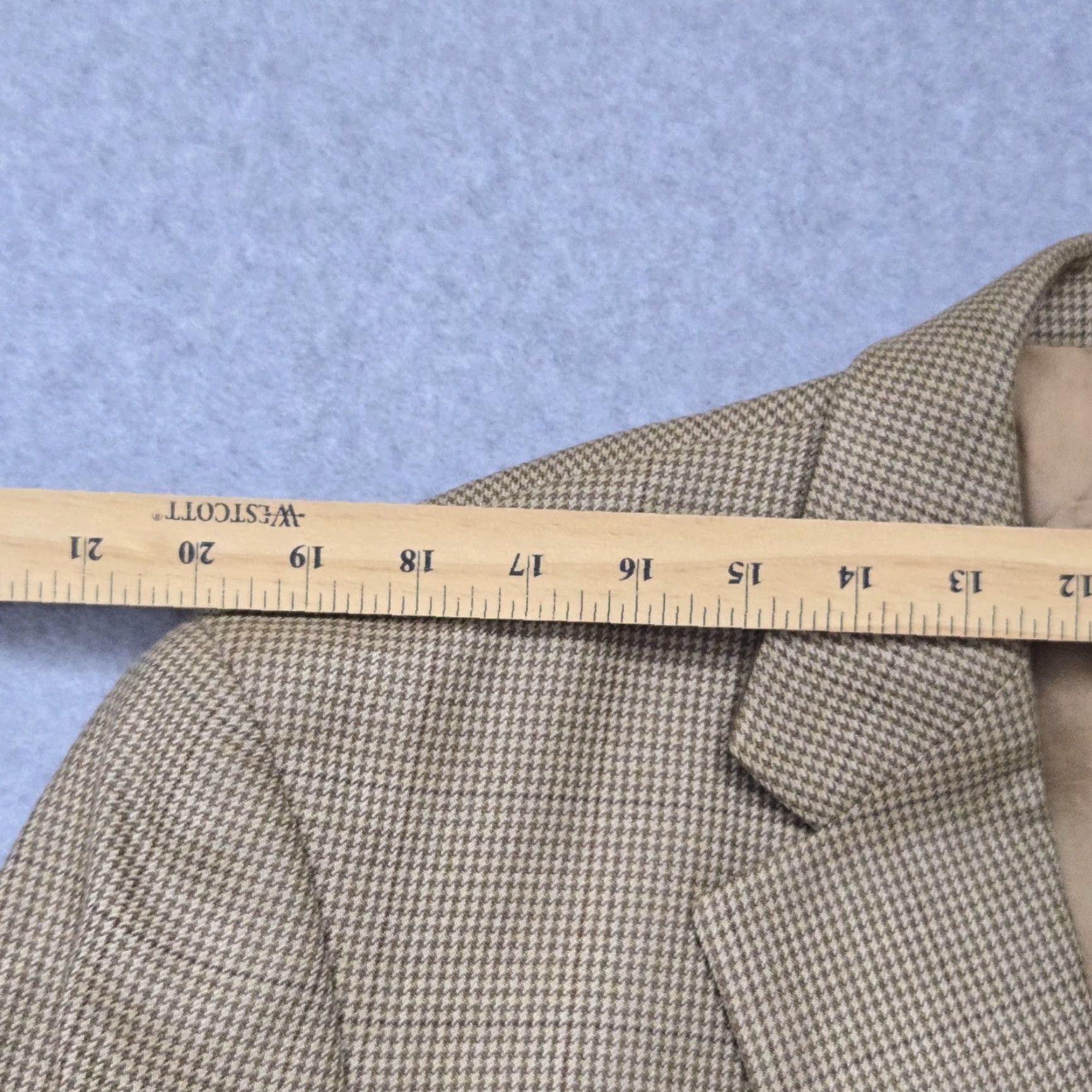 Ralph Lauren Ralph Lauren Blazer Mens 46 Long Tan Houndstooth Silk Wool Sport Coat Dillard's Size 46R - 7 Thumbnail