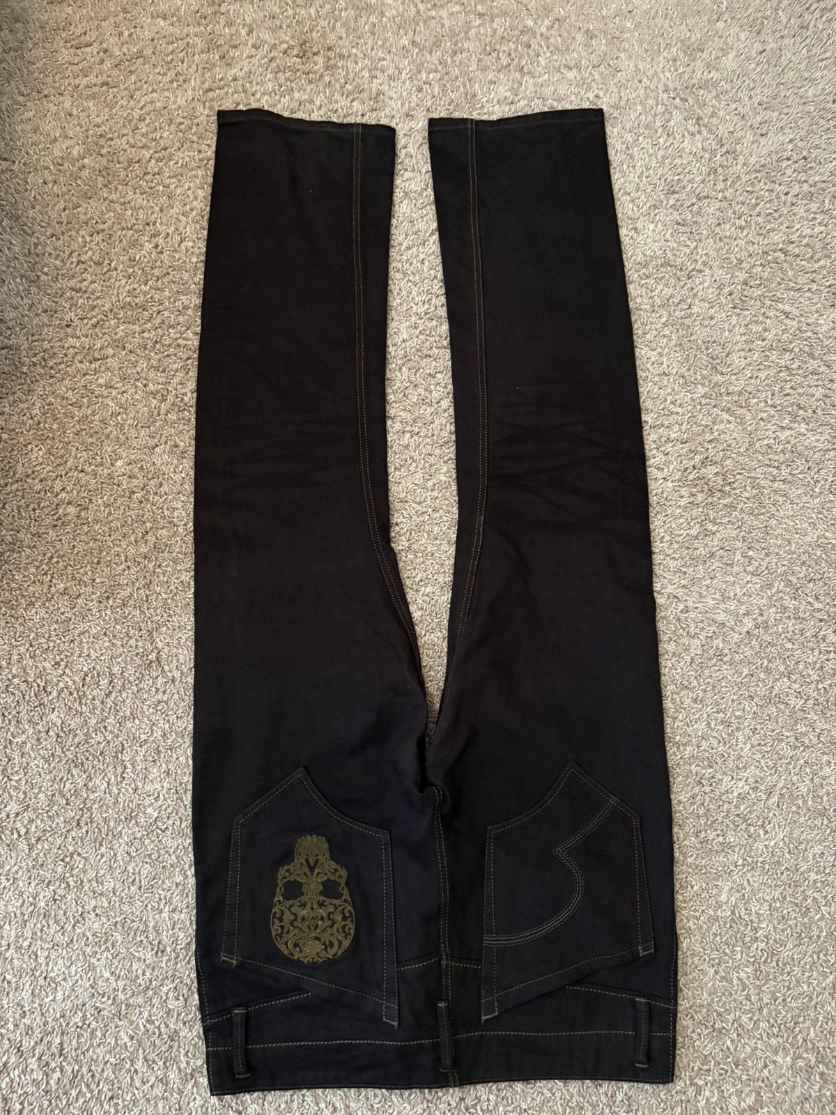 Hysteric Glamour × Le Grande Bleu (L.G.B.) × Obelisk OBELISK black skull jeans Size US 31 - 5 Thumbnail
