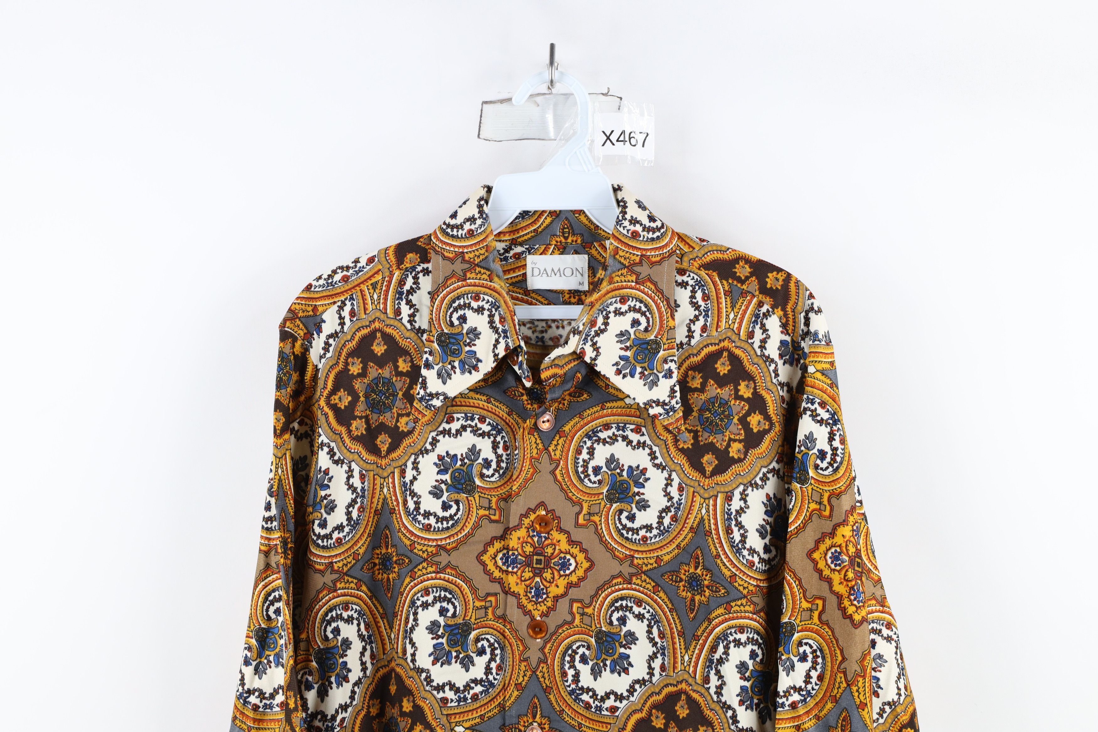 Vintage Vintage 60 70s Streetwear Tapestry Knit Button Shirt USA Size US M / EU 48-50 / 2 - 2 Thumbnail
