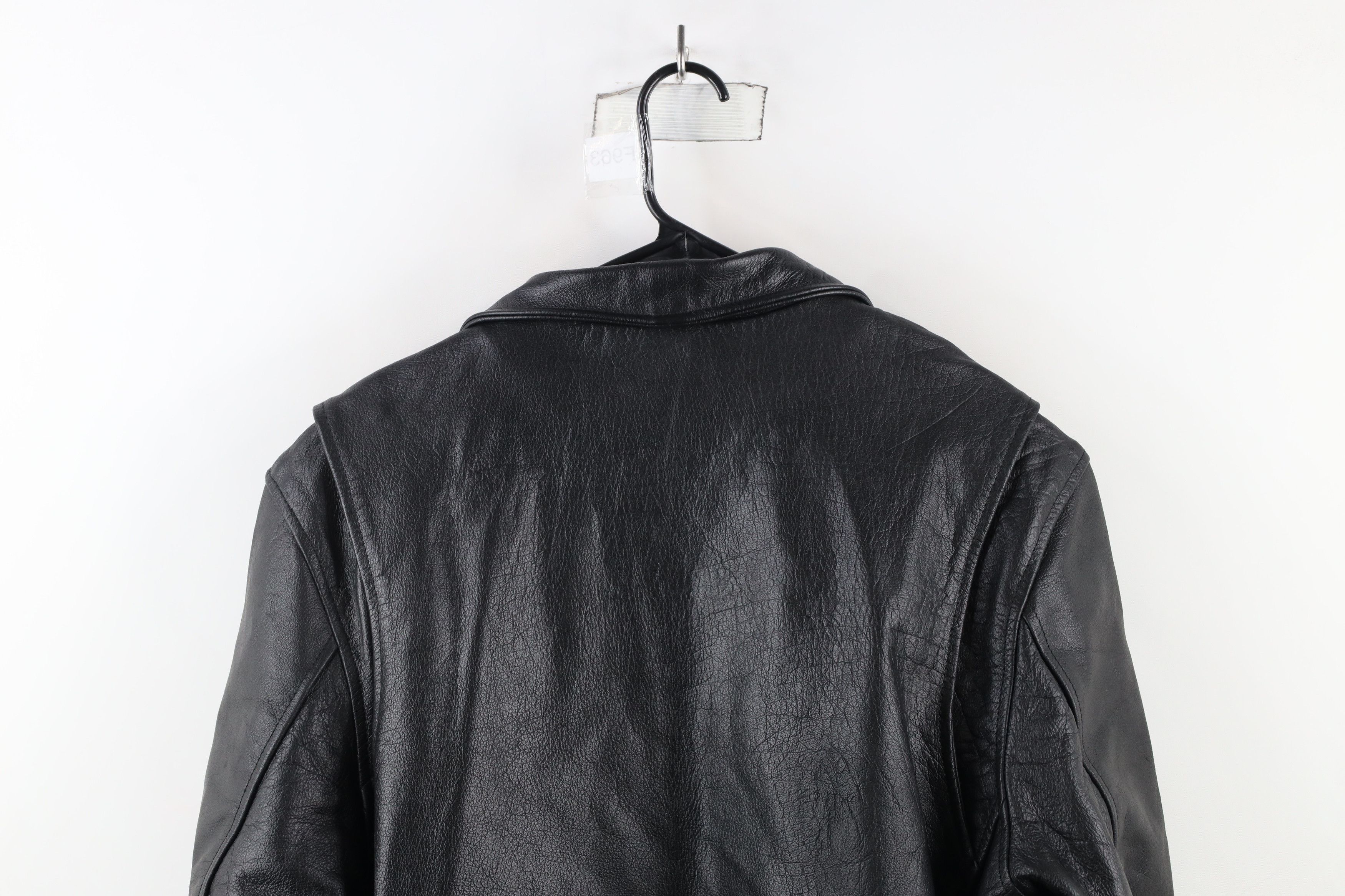 Vintage Vintage 90s Streetwear Lined Leather Motorcycle Jacket Size US L / EU 52-54 / 3 - 17 Thumbnail