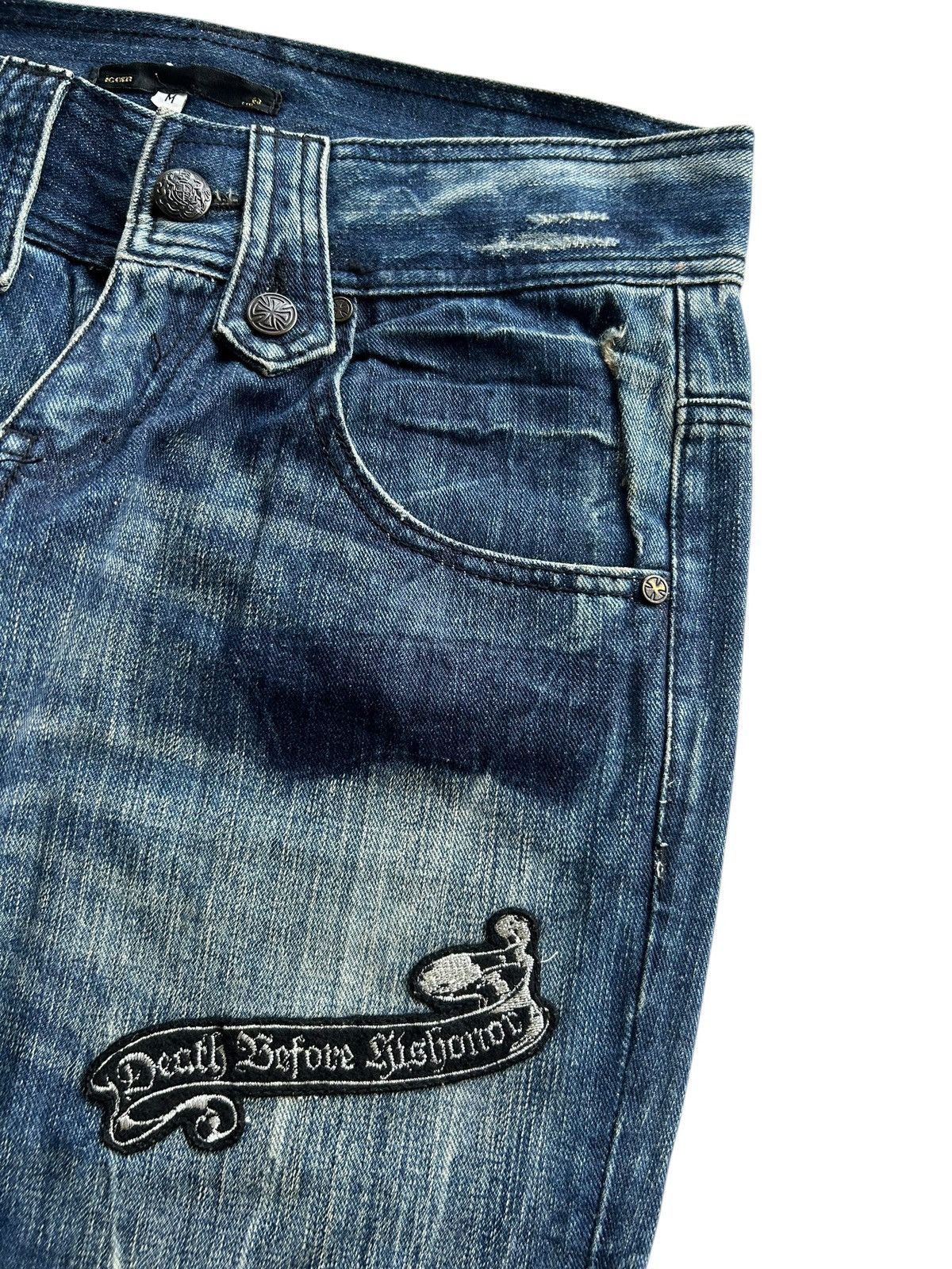 Kapital Flare Japanese Punk Style Distressed Denim Jeans Size US 32 / EU 48 - 7 Thumbnail