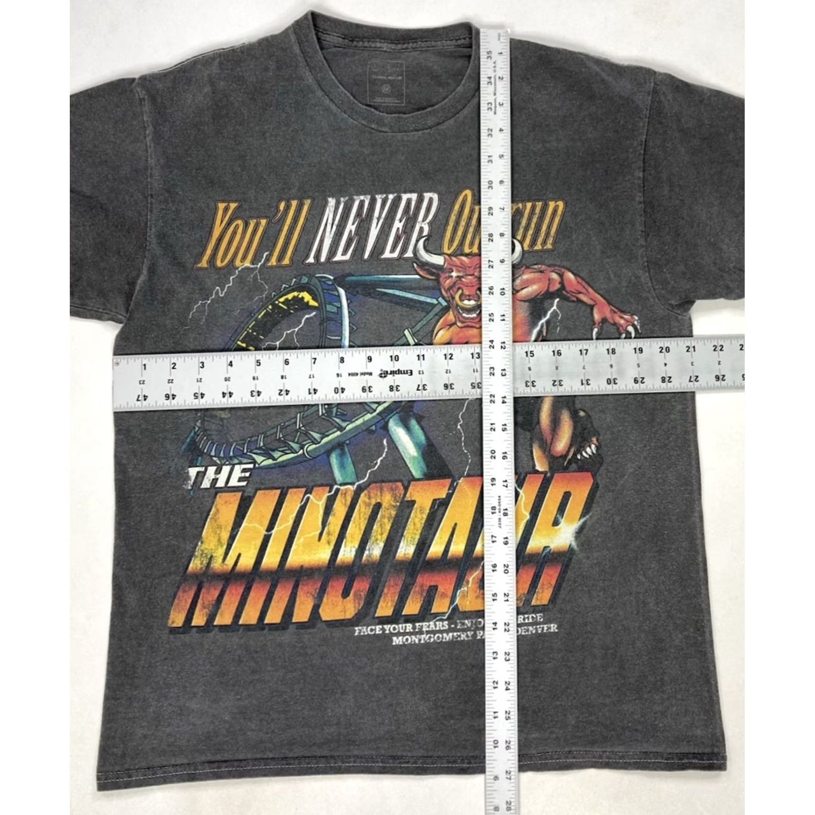 Vintage VINTAGE Global Hiatus Minotaur Enjoy Ride Denver Graphic T-shirt Men Medium Gray Size US M / EU 48-50 / 2 - 5 Thumbnail