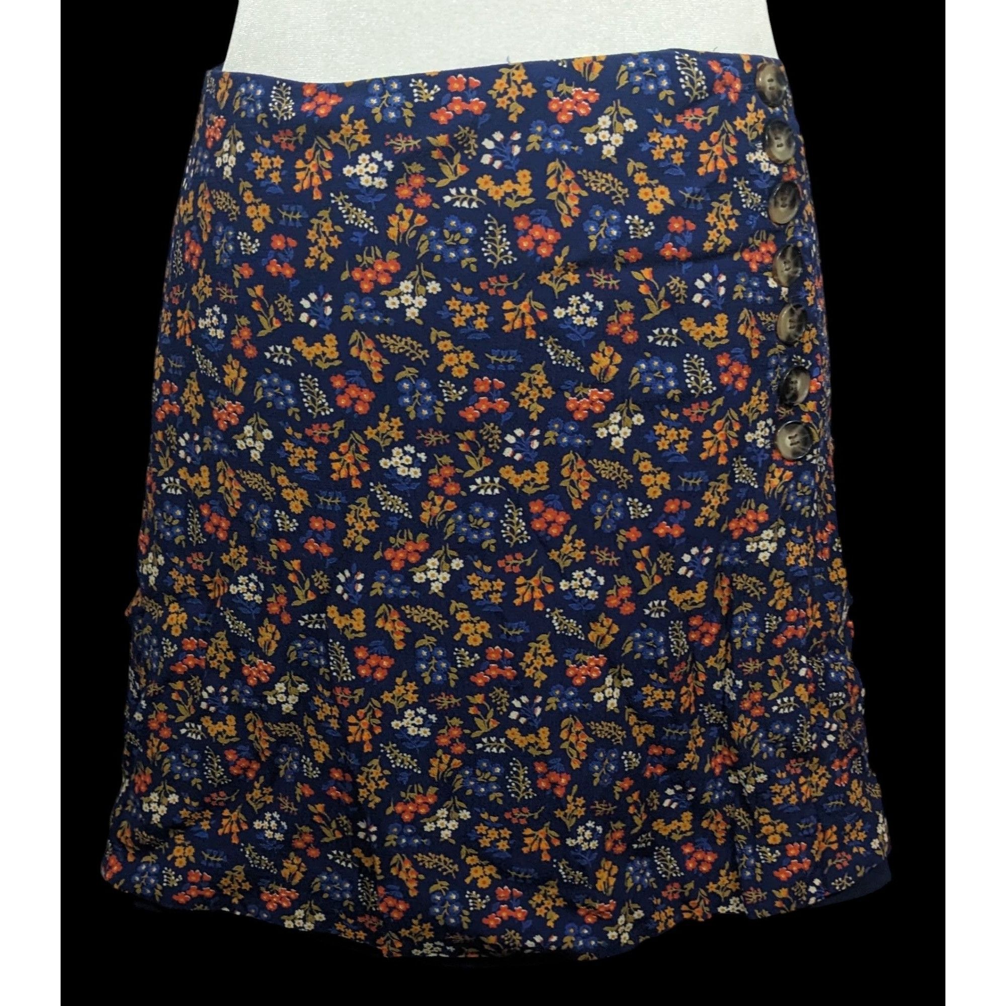 Madewell Madewell Blue Floral Cottagecore A-Line Mini Skirt Size 26" / US 2 / IT 38 - 1 Thumbnail