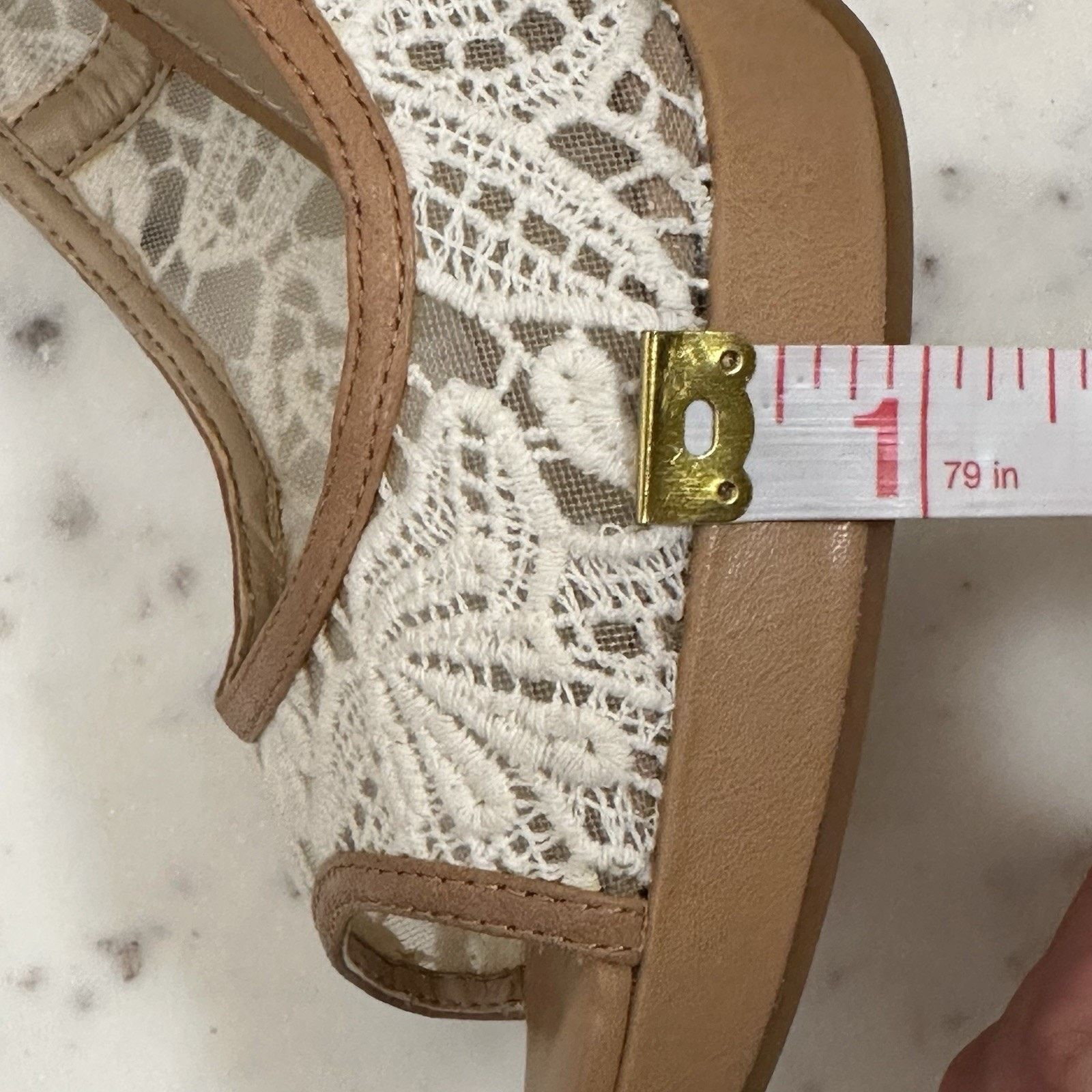 Other Antonio Melani 7.5 Cream Lace Peep-Toe Heels Bridal Boho Size US 7.5 / IT 37.5 - 15 Thumbnail