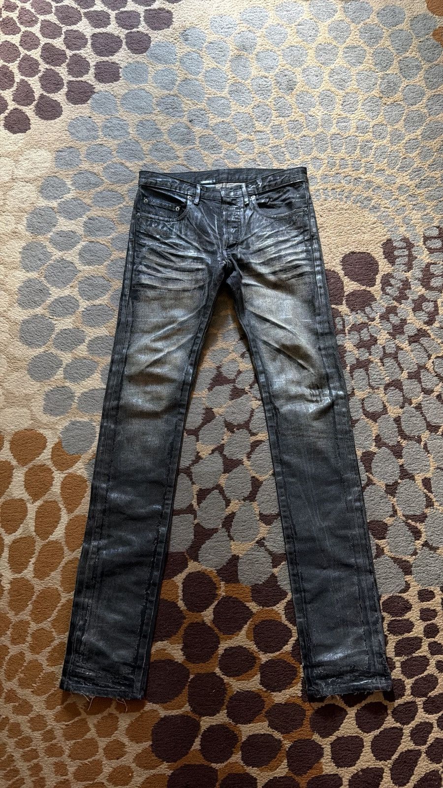 Dior × Hedi Slimane Dior Homme AW03 'Luster' Waxed Clawmark Denim